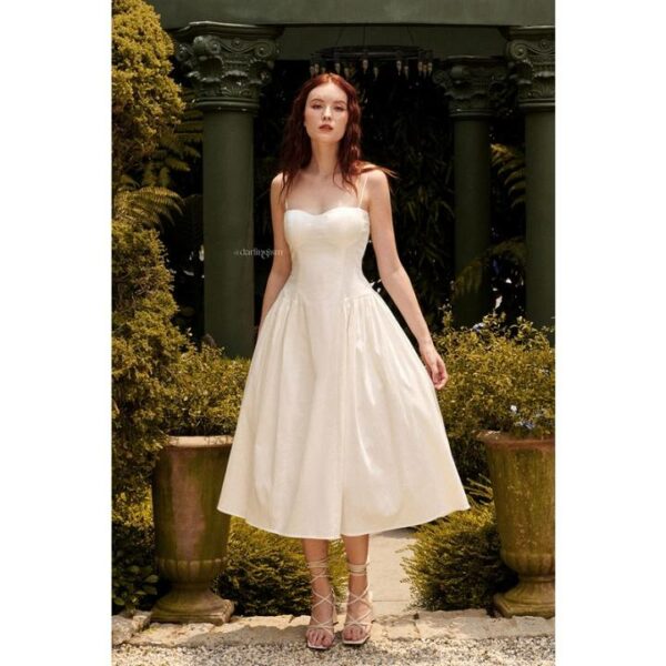 đầm dài hai dây linen trắng juliet dress - darling.ism