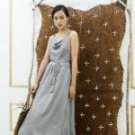 Đầm lụa 2 dây cổ thuyền- NGUYEN.atelier