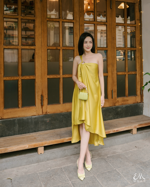 Đầm Lụa Khoen Dây Chéo Đi Du Lịch Đi Tiệc