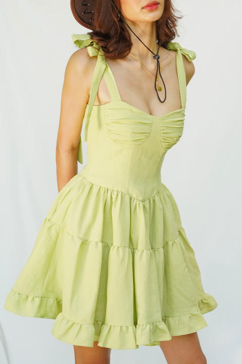 đầm xoè buộc nơ felicity dress – darling.ism