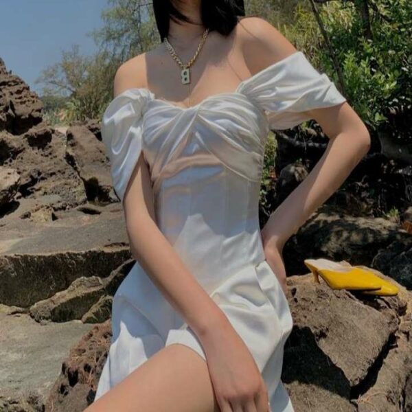 JUBIN STUDIO | Áo Effie Dáng Corset Tay Nhún Màu Trắng (Effie Corset)
