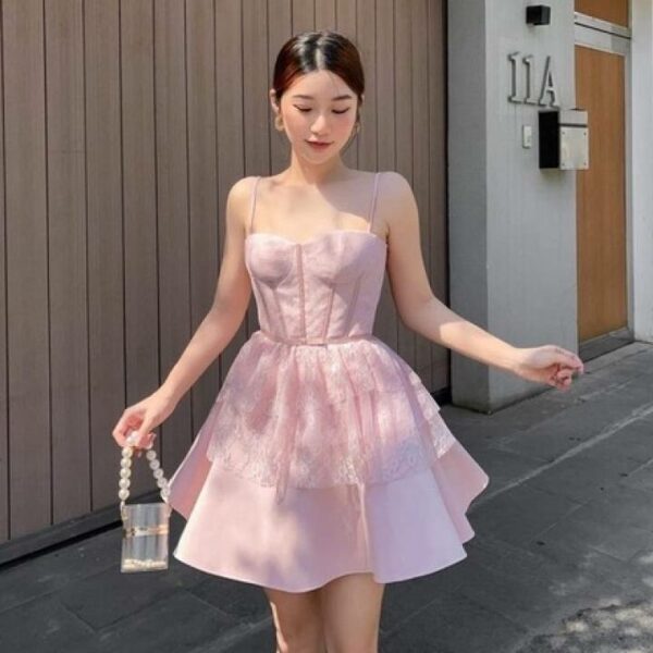 JUBIN STUDIO I ÁO HAI DẦY REN BỒNG BỀNH CHRISTINE TOP