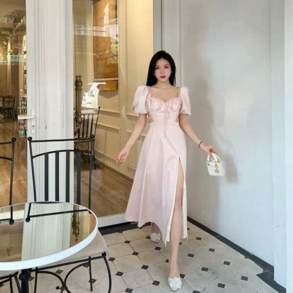 JUBIN STUDIO I ĐẦM HỞ LƯNG XẺ ĐÙI HEATHER DRESS