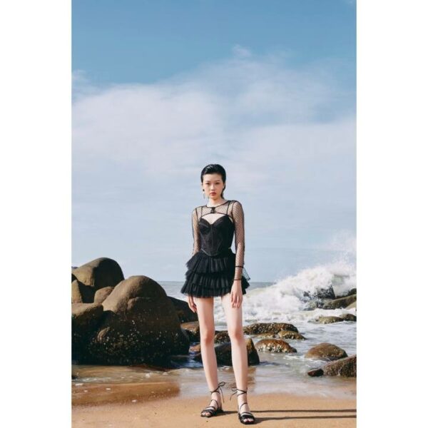 JUBIN STUDIO I Váy ren dập ly bồng bềnh (Lorelei Skirt)