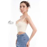 Oh Polly – Áo croptop corset sang chảnh, 2 dây cúp ngực sexy