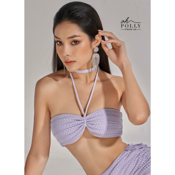 Oh Polly - Áo crotop sexy sang chảnh phối cổ yếm cột dây quyến rũ