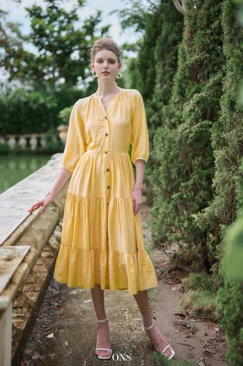 Oyster and Snail Đầm thời trang nữ Blue Bell (Beige)