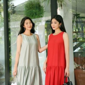 Oyster and Snail Đầm thời trang nữ Mary Ann (Green mint)