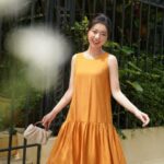Oyster and Snail Đầm thời trang nữ Mary Ann (Orange)