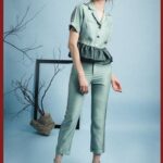 Quần tây vải taffa trơn phối sọc xám dọc chân-Nguyen.atelier