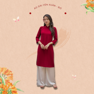 Sumire Store Áo dài Dáng xưa Yên Xuân Đỏ