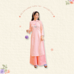 Sumire Store Áo dài linen Thêu tay Nguyệt Hoa