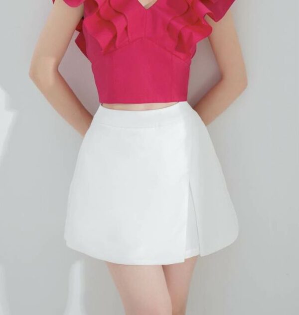Those Studio Chân váy chữ a, quần váy nữ trẻ trung và năng động màu trắng ngắn Delia Skirt