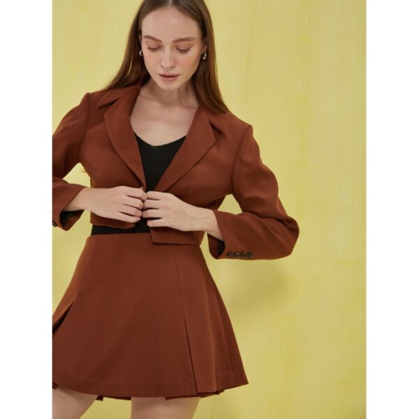 COCO SIN - Blazer Croptop Nâu - Hình ảnh 6