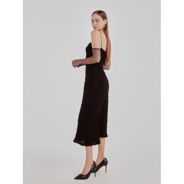 COCO SIN - Đầm 2 Dây Đen Cut Out Đính Nơ - Hình ảnh 6