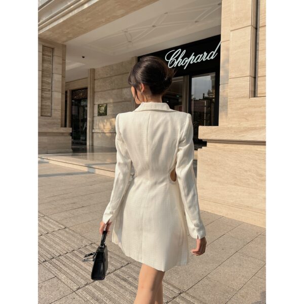 COCO SIN - Đầm Vest Đính Đá Phối Dập Ly - Hình ảnh 5