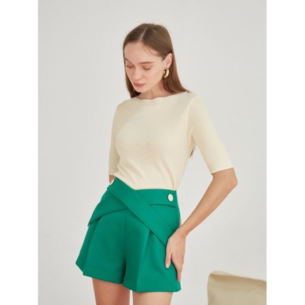 COCO SIN - Quần Short Xanh Đính Nút - Hình ảnh 7