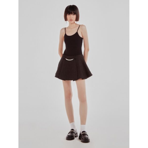 COCO SIN - Váy Mini Tweed Đen Phối Pearl - Hình ảnh 3