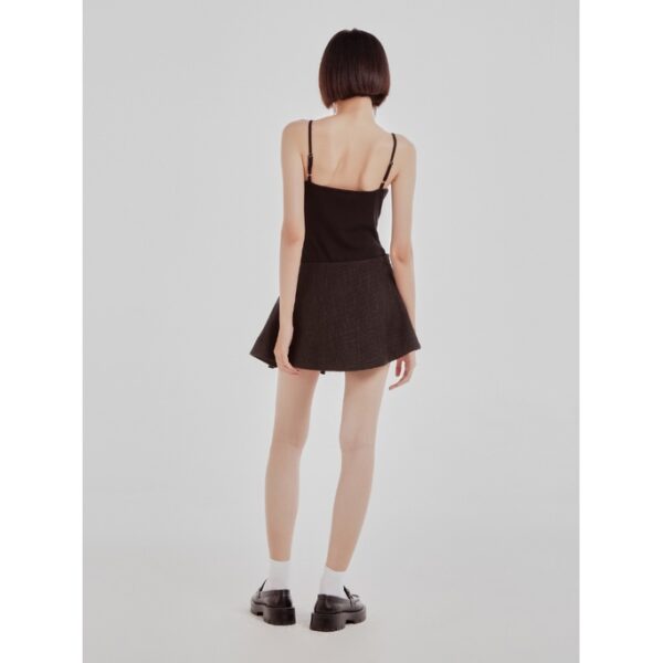 COCO SIN - Váy Mini Tweed Đen Phối Pearl - Hình ảnh 4