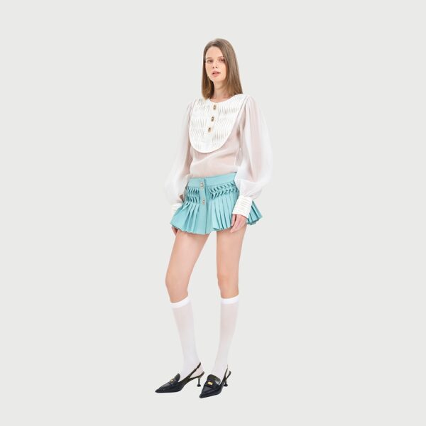 DEAR JOSÉ - Áo sơmi tay phồng Pisces vải organza trắng - Hình ảnh 3