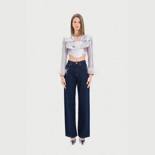 DEAR JOSÉ - Quần jeans Poker Girl xanh navy - Ảnh 2