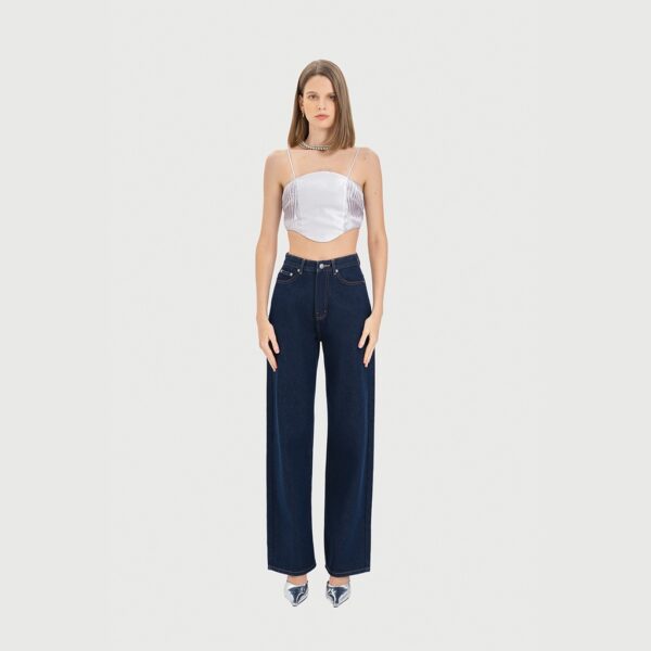 DEAR JOSÉ - Quần jeans Poker Girl xanh navy - Ảnh 4