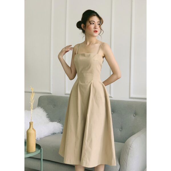 [Mã BMLTM100 giảm đến 100K đơn 499K] LYZA - Đầm beigie hai dây - Hình ảnh 6