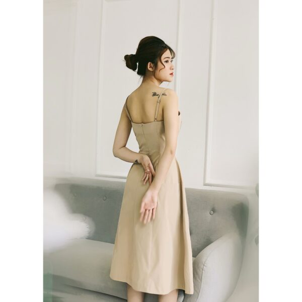 [Mã BMLTM100 giảm đến 100K đơn 499K] LYZA - Đầm beigie hai dây - Hình ảnh 7