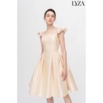 [Mã BMLTM100 giảm đến 100K đơn 499K] Lyza-Đầm trễ vai đính ngọc Malisa Pearl Dress