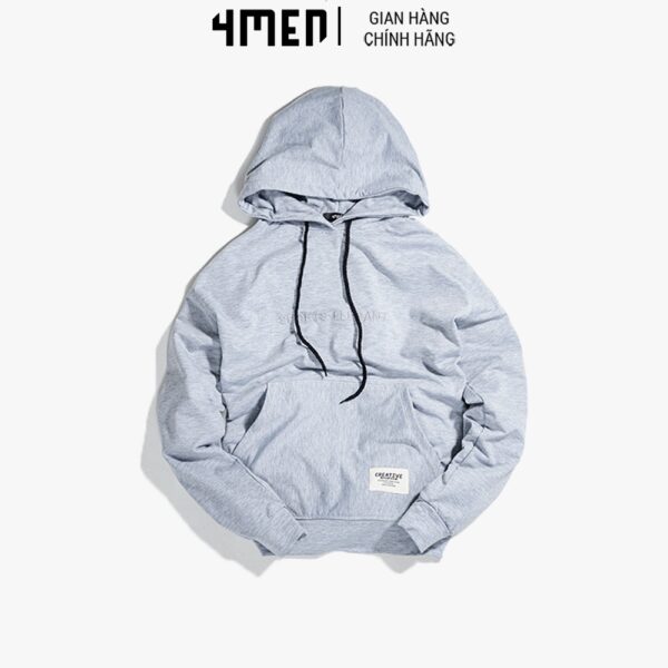 Áo Hoodie Nam Sports Elegant 4MEN AK011 có nón chất vải terry 100% cotton thấm mồ hôi, thoáng mát, form loose thoải mái - Hình ảnh 2