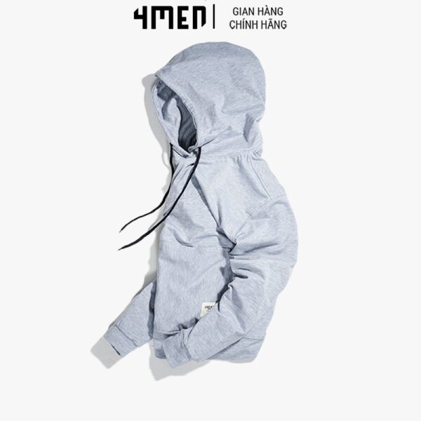 Áo Hoodie Nam Sports Elegant 4MEN AK011 có nón chất vải terry 100% cotton thấm mồ hôi, thoáng mát, form loose thoải mái - Hình ảnh 5