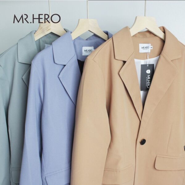 Áo khoác blazer dài tay vest nam BZ22 M.RO thời trang phong cách Hàn Quốc Mrhero 5 màu - Hình ảnh 3