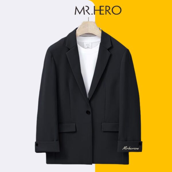 Áo khoác blazer dài tay vest nam BZ22 M.RO thời trang phong cách Hàn Quốc Mrhero 5 màu - Hình ảnh 7