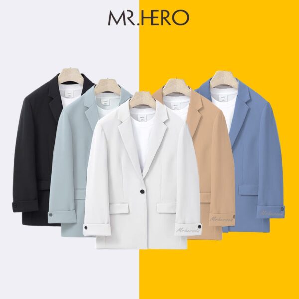 Áo khoác blazer dài tay vest nam BZ22 M.RO thời trang phong cách Hàn Quốc Mrhero 5 màu