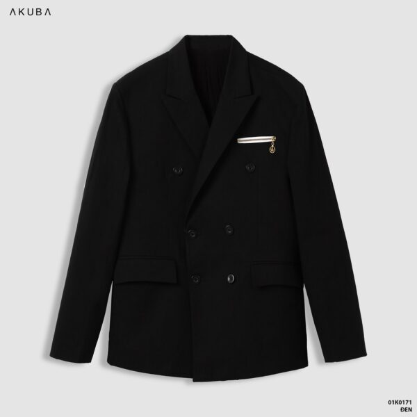 Áo khoác Blazer nam trơn sang trọng AKUBA form regular, mặc thoải mái, nhiều màu | 01K0171 - Hình ảnh 6