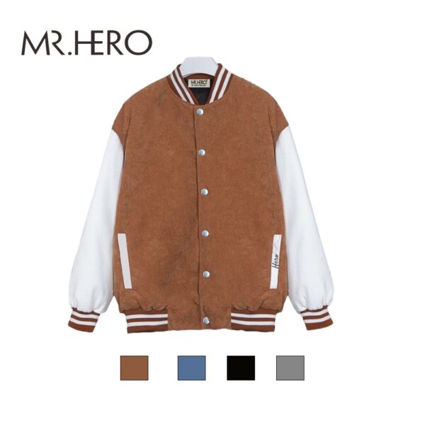 Áo khoác bomber BB06 M.RO unisex 4 màu chất nhung tăm form rộng Thời trang nam Mrherovn - Ảnh 5