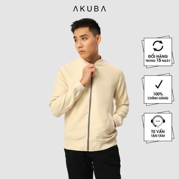 Áo khoác bomber nam Akuba form slimfit mềm mịn giữ ấm tốt phong cách Hàn Quốc trẻ trung 01I0088 - Hình ảnh 2