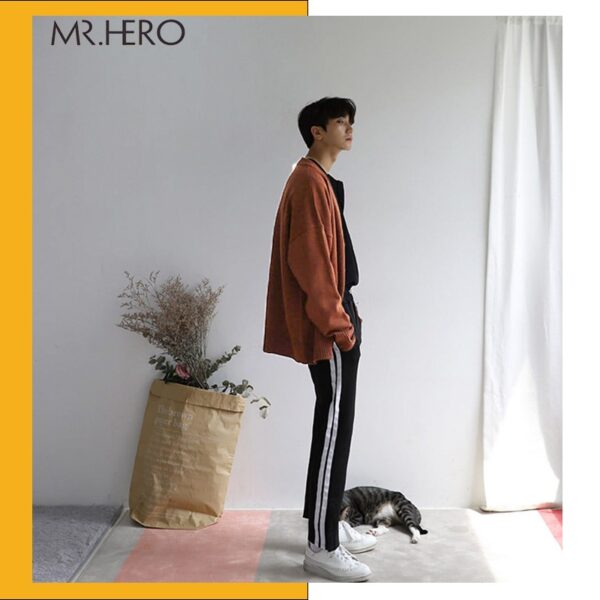 Áo khoác cardigan nam cổ chữ V chất liệu len M.RO CD04 form rộng phong cách Hàn Quốc Mrhero áo khoác nhẹ mùa thu đông - Hình ảnh 7
