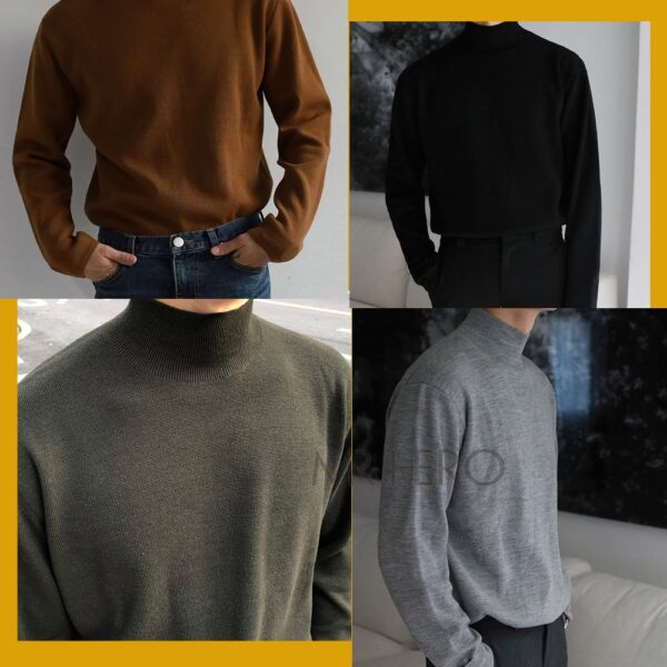 Áo len nam cổ 3 phân dài tay sweater giữ ấm mùa đồng AL36 M.RO thời trang nam Phong cách Hàn Quốc Mrhero - Hình ảnh 7