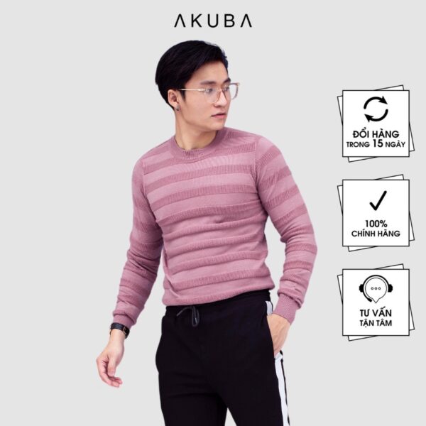 Áo len tay dài form slimfit Akuba 8001 - Hình ảnh 2