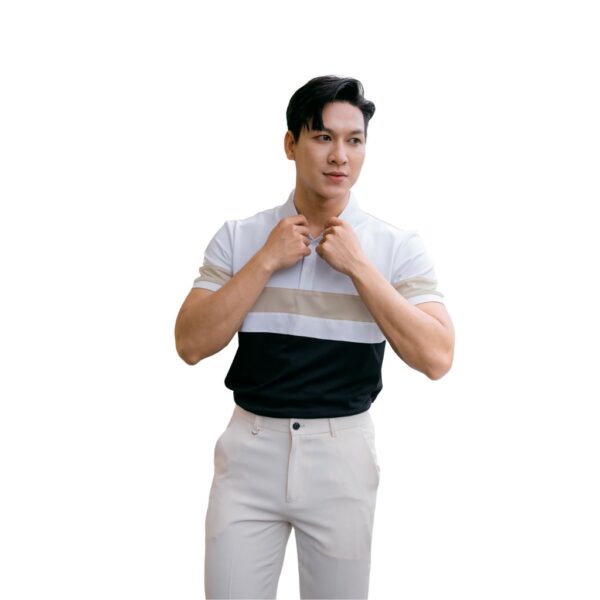 Áo polo nam vải cá sấu cotton AKUBA form slimfit, chất liệu thoáng mát, mềm mại, thấm hút mồ hôi tốt |01J0609 - Hình ảnh 4