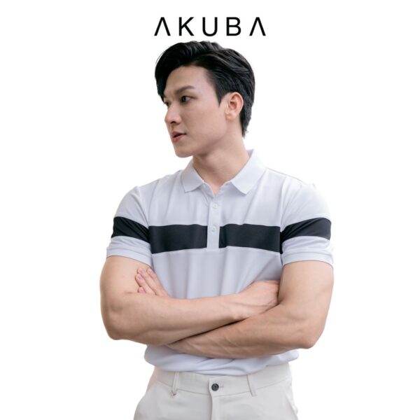 Áo polo nam vải cá sấu cotton AKUBA form slimfit, chất liệu thoáng mát, mềm mại, thấm hút mồ hôi tốt |01J0608 - Hình ảnh 2