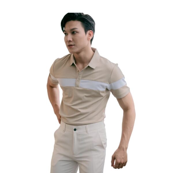 Áo polo nam vải cá sấu cotton AKUBA form slimfit, chất liệu thoáng mát, mềm mại, thấm hút mồ hôi tốt |01J0608 - Hình ảnh 4