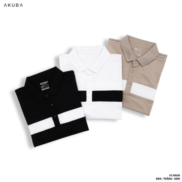 Áo polo nam vải cá sấu cotton AKUBA form slimfit, chất liệu thoáng mát, mềm mại, thấm hút mồ hôi tốt |01J0608 - Hình ảnh 8