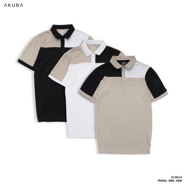 Áo polo nam vải cá sấu cotton AKUBA form slimfit, chất liệu thoáng mát, mềm mại, thấm hút mồ hôi tốt |01J0614 - Hình ảnh 5