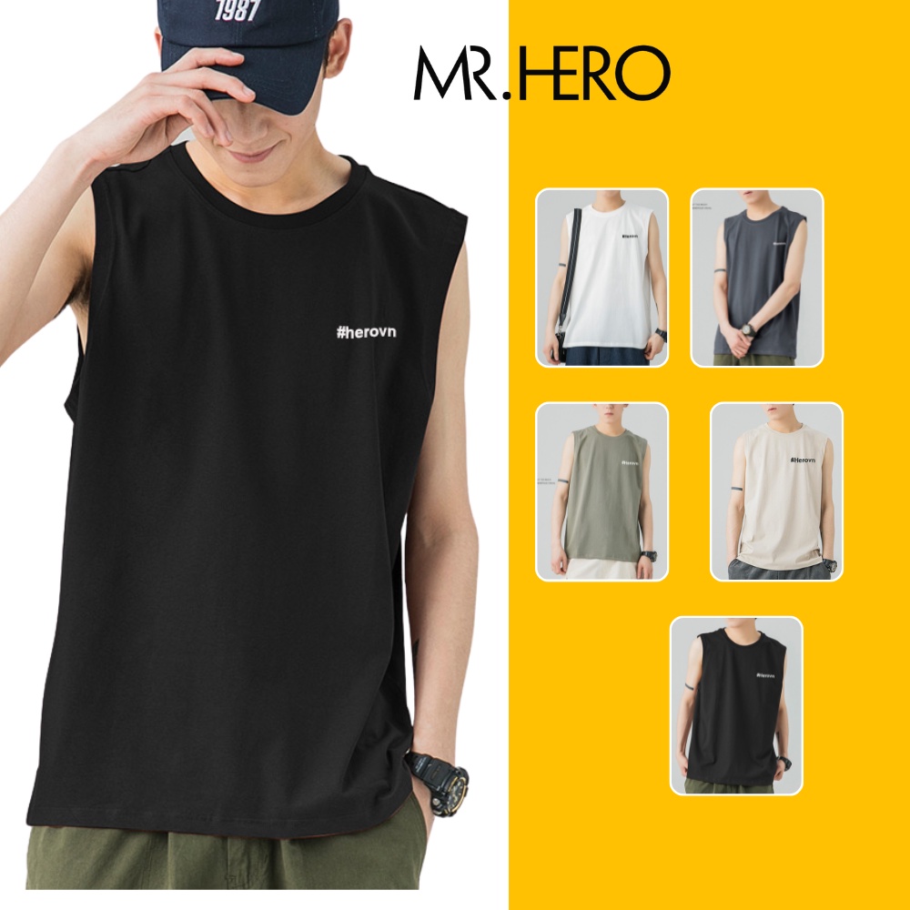 Áo Sát Nách Tanktop Unisex M.RO MrHero Form Rộng Trơn Outfits Năng Động Áo 3 lỗ Tập Gym Thể thao TT01