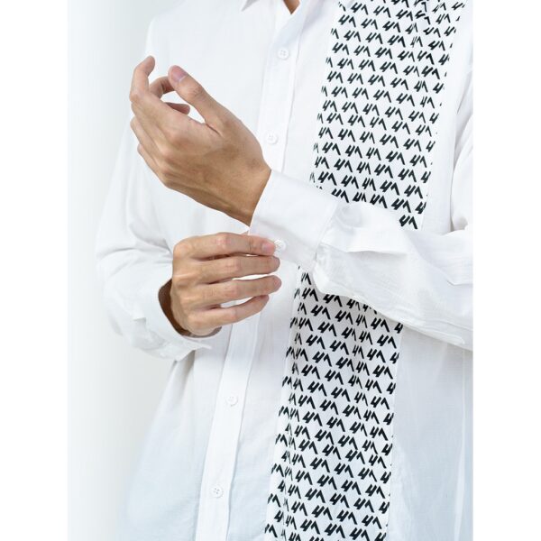 Áo Sơ Mi Nam Phối Họa Tiết 4MEN SM012 vải cotton pha polyester mềm mại, thấm mồ hôi, thoáng mát, trẻ trung - Ảnh 5