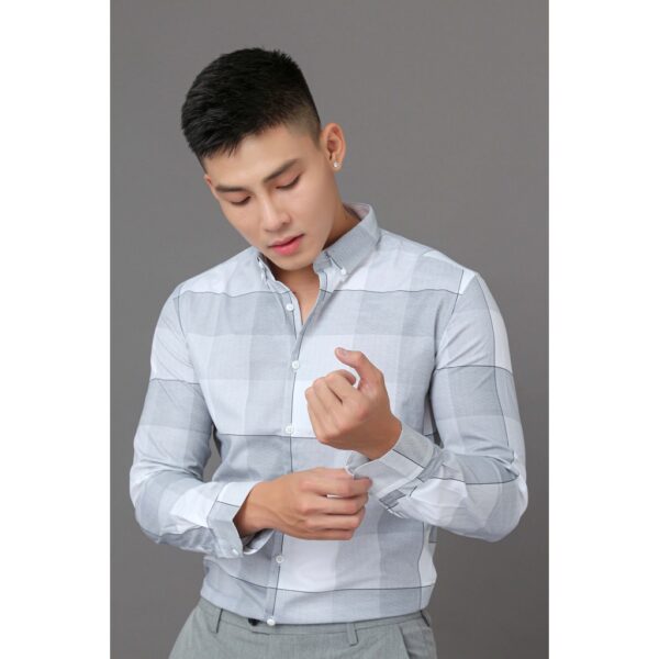 Áo sơ mi nam tay dài Akuba Slimfit chất vải cotton thoáng mát A869 - Hình ảnh 4