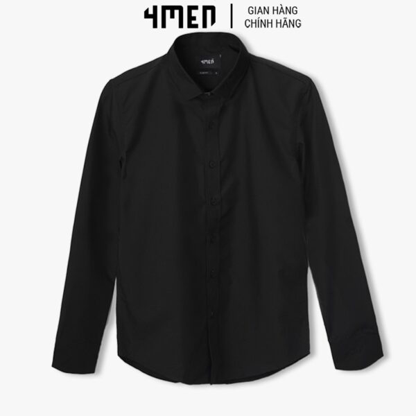 Áo Sơ Mi Nam Trơn Slimfit 4Men SM079 cổ bẻ tay dài thanh lịch, vải mềm mại, chống nhăn, thấm mồ hôi - Ảnh 7