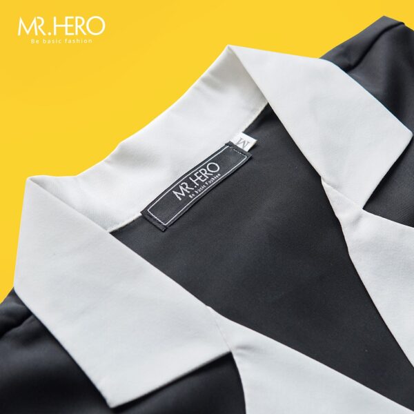 Áo sơ mi tay lỡ cổ vest/ pijama SMC4 ngắn tay form rộng kiểu dáng unisex phong cách Hàn Quốc Mrhero SM07 M.RO - Hình ảnh 2